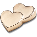 Gold Double Heart