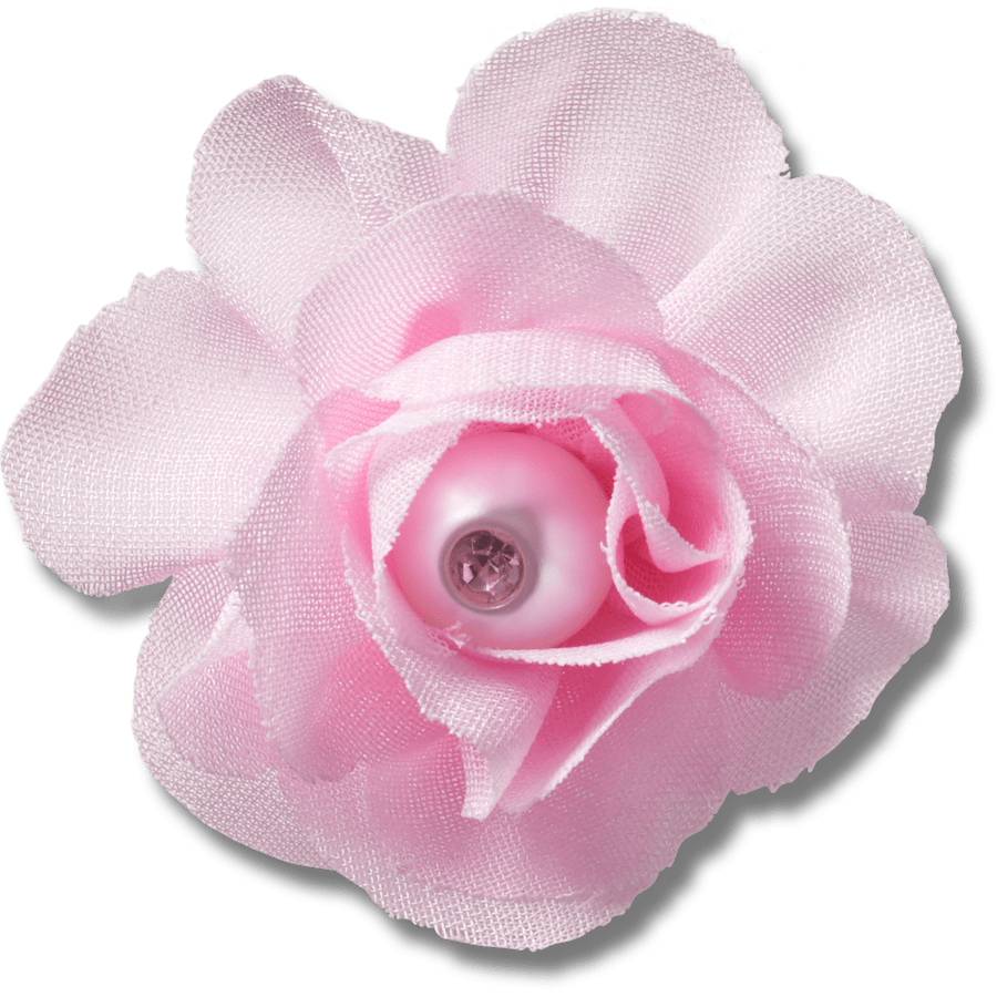 Pink Fabric Flower With Pearl
